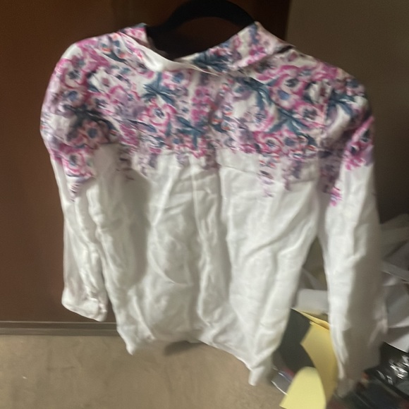 Joules Jeanne print linen white floral blouse size 6 Joules new - Picture 4 of 5